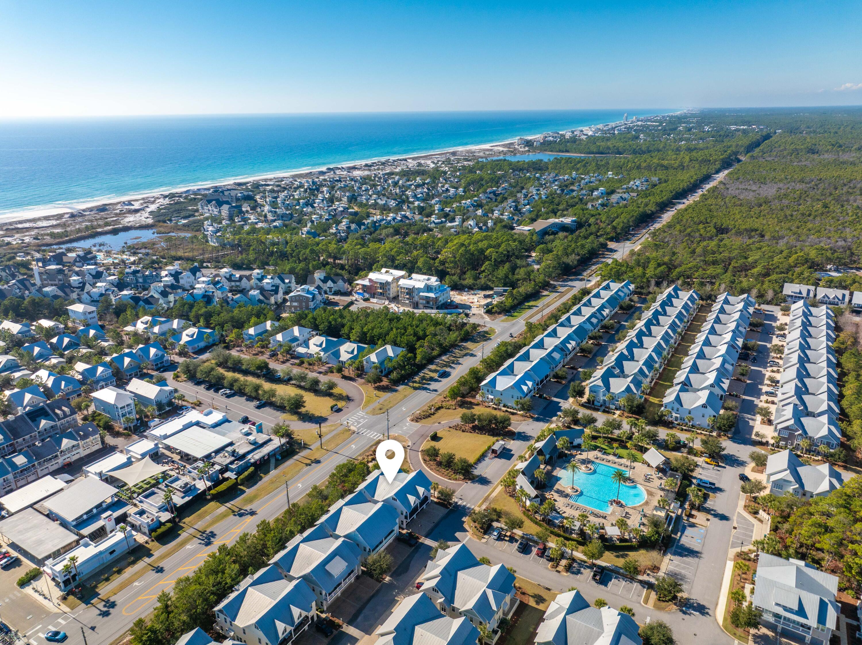 4 East Milestone Dr Inlet Beach, Unit B Inlet Beach, FL 32461 - Photo 33 of 58 4 E Milestone Unit B Aerial Marked-2