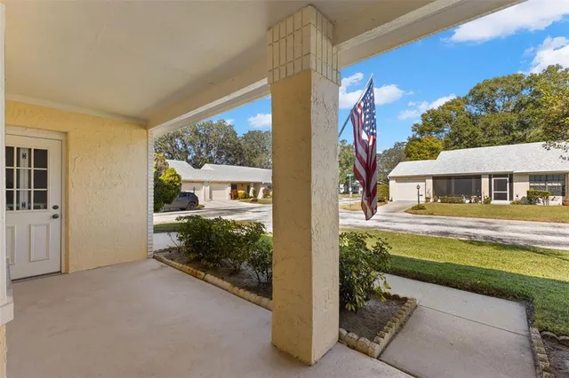 a house view with a garden space