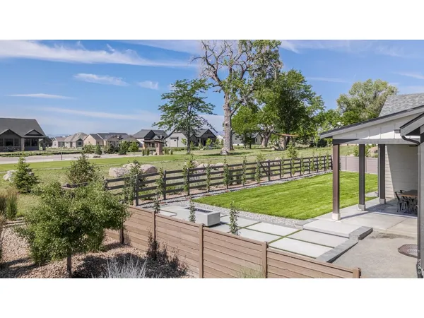 a picture of a yard with an outdoor seating