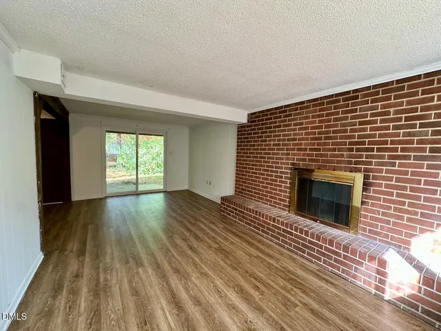 a large room with yard