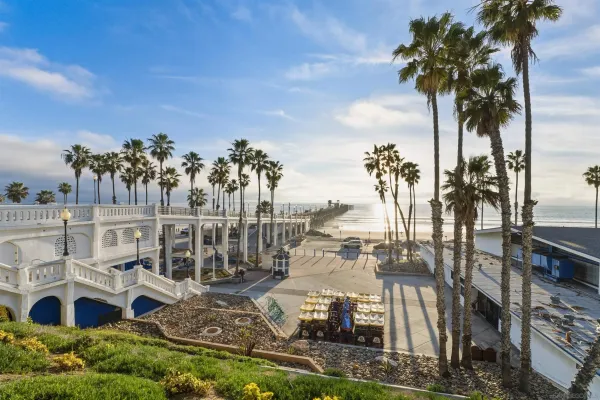 a view of an ocean and beach