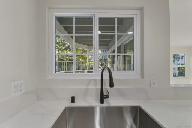 a view of a window in a kitchen