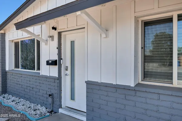 a view of front door of house