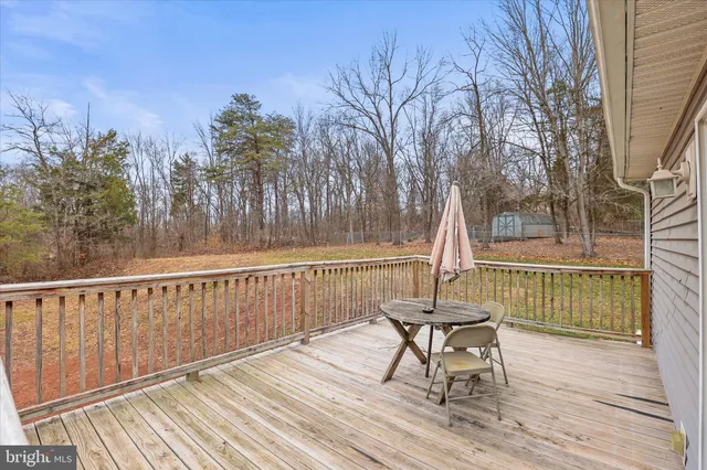 a deck view with a seating space