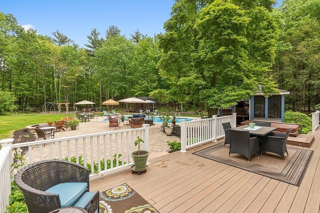 237 Hollis Road Lunenburg, MA 01462 - Photo 27 of 42 a view of a deck with furniture and garden