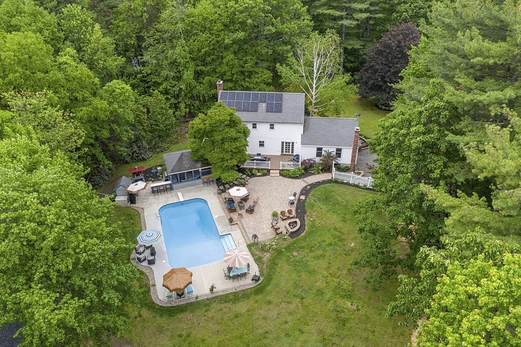 237 Hollis Road Lunenburg, MA 01462 - Photo 41 of 42 an aerial view of a house with outdoor space pool seating area and yard