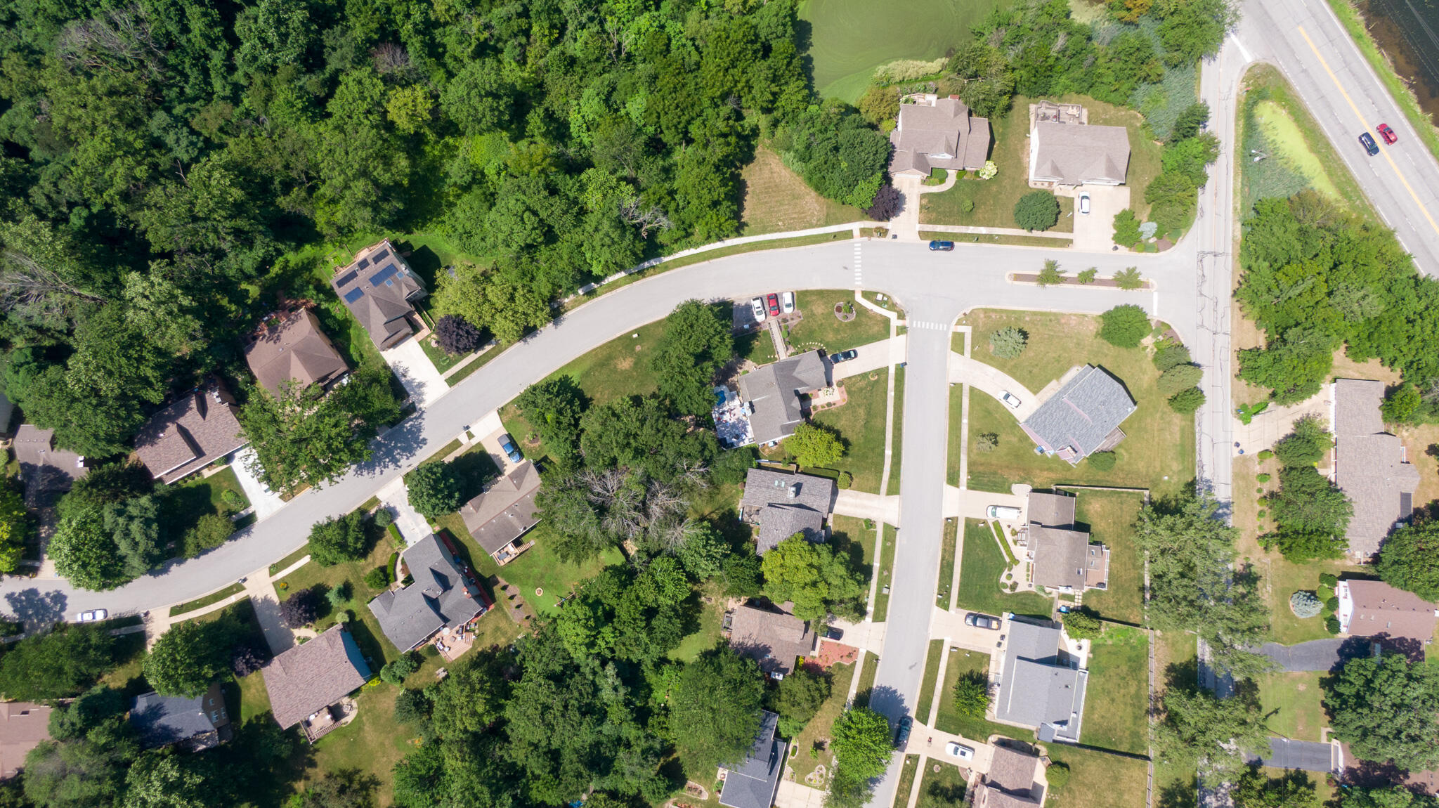 860 Quail Ridge Drive Porter, IN 46304 - Photo 3 of 4 an aerial view of residential house with outdoor space and swimming pool