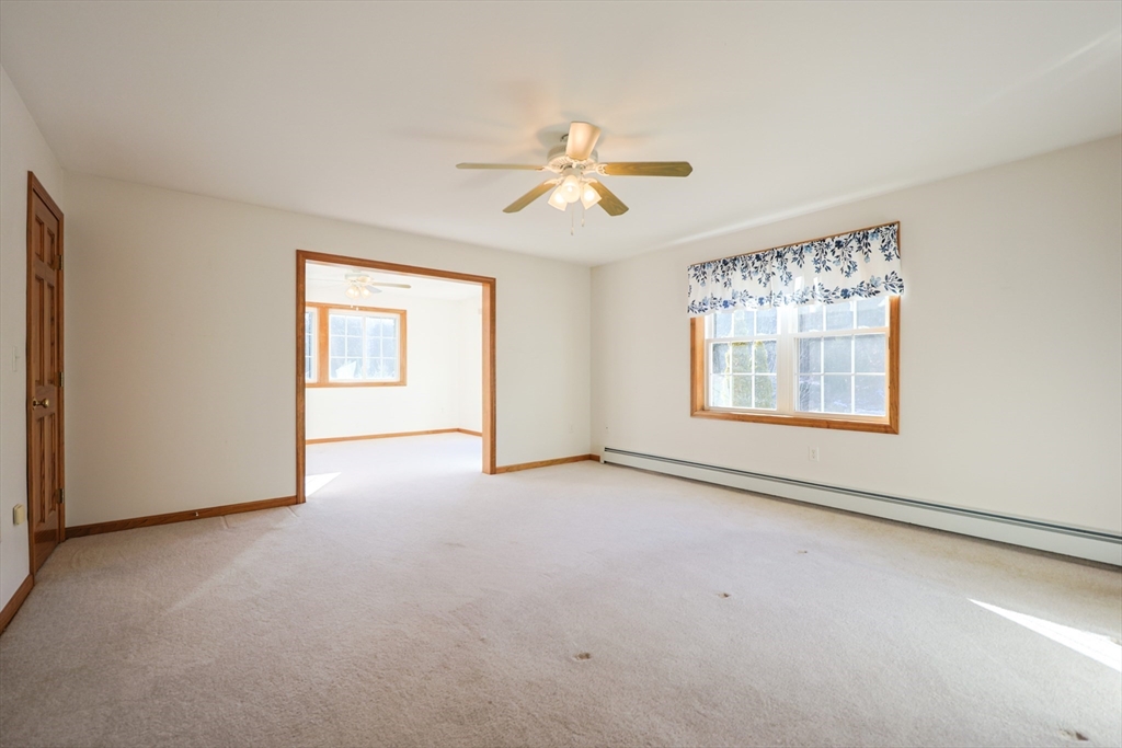 1380 North Brookfield Road Oakham, MA 01068 - Photo 14 of 37 an empty room with windows and ceiling fan