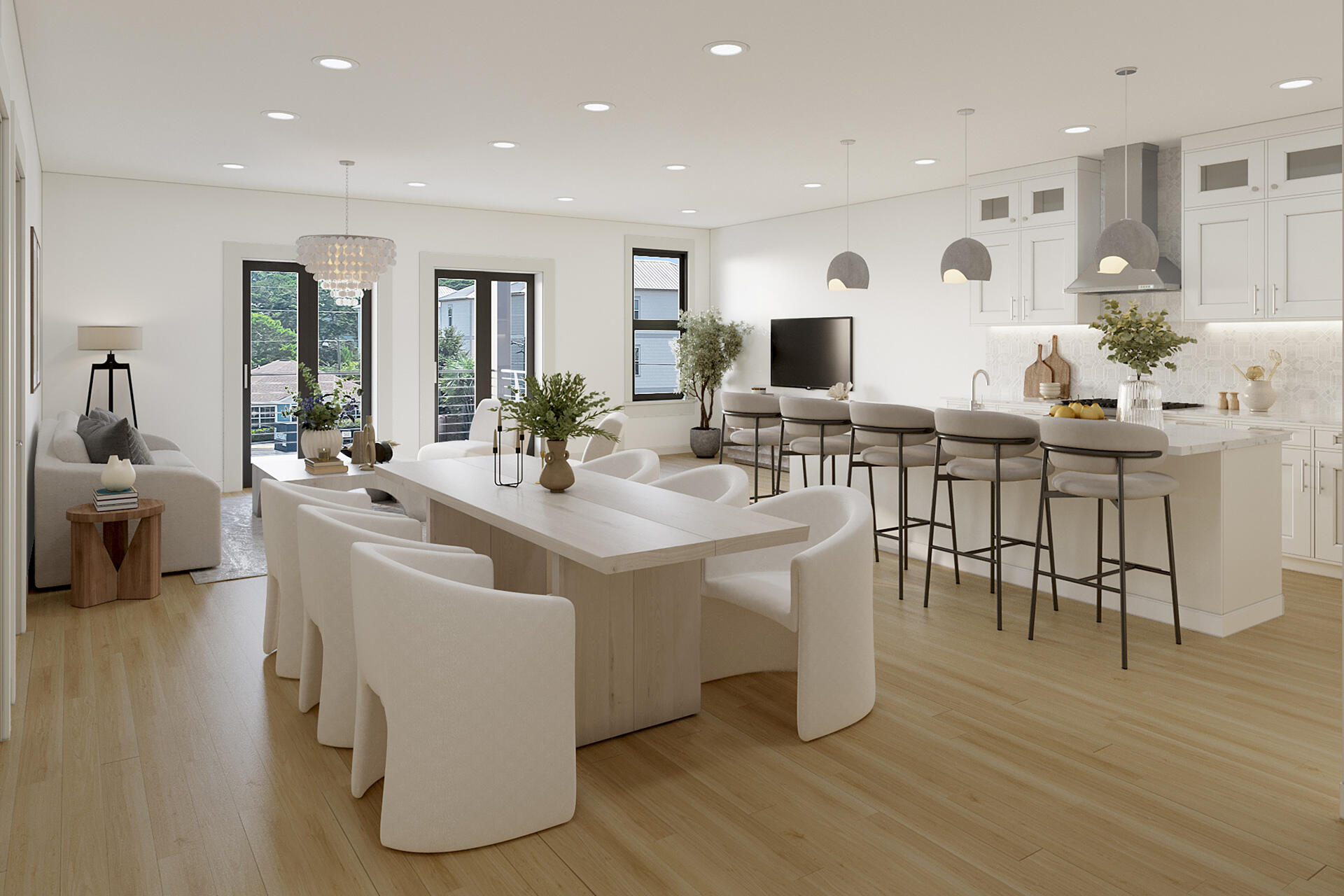 393 South Co Highway 393, Unit 108 Santa Rosa Beach, FL 32459 - Photo 8 of 39 a view of living room kitchen with stainless steel appliances granite countertop lots of counter top space and furniture