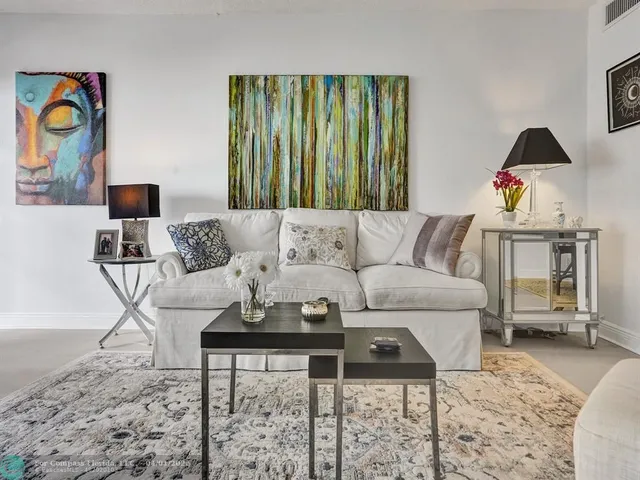 a living room with furniture and a couch