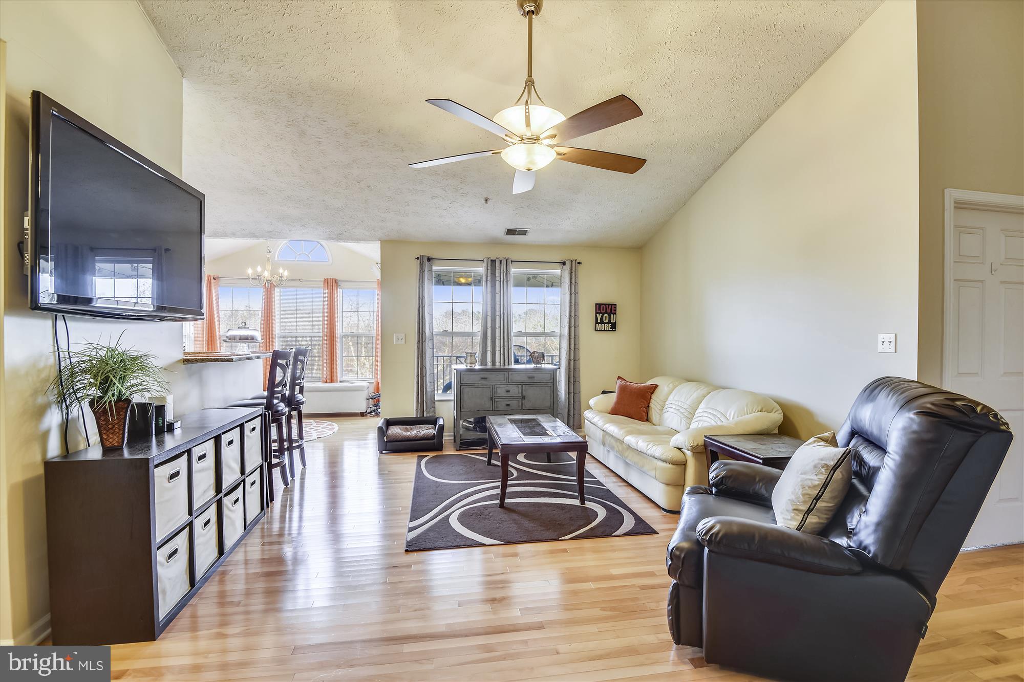 685 Winding Stream Way, Unit 302 Odenton, MD 21113 - Photo 4 of 38 Living room with vaulted ceilings
