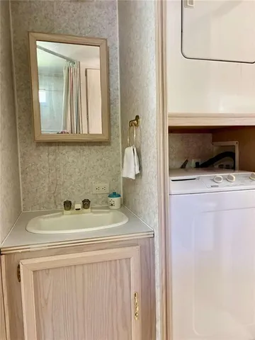 a view of a swimming pool with an outdoor space