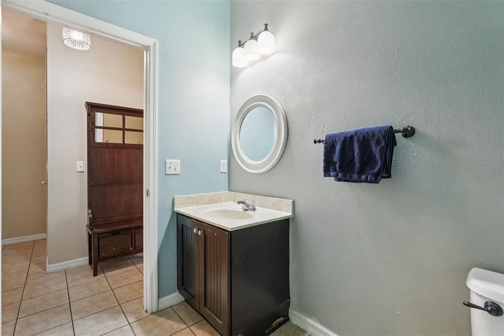 1689 Strathmore Circle Mount Dora, FL 32757 - Photo 17 of 37 a bathroom with a sink and a mirror