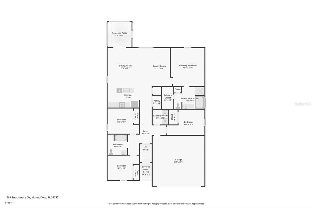 1689 Strathmore Circle Mount Dora, FL 32757 - Photo 37 of 37 a picture of a floor plan