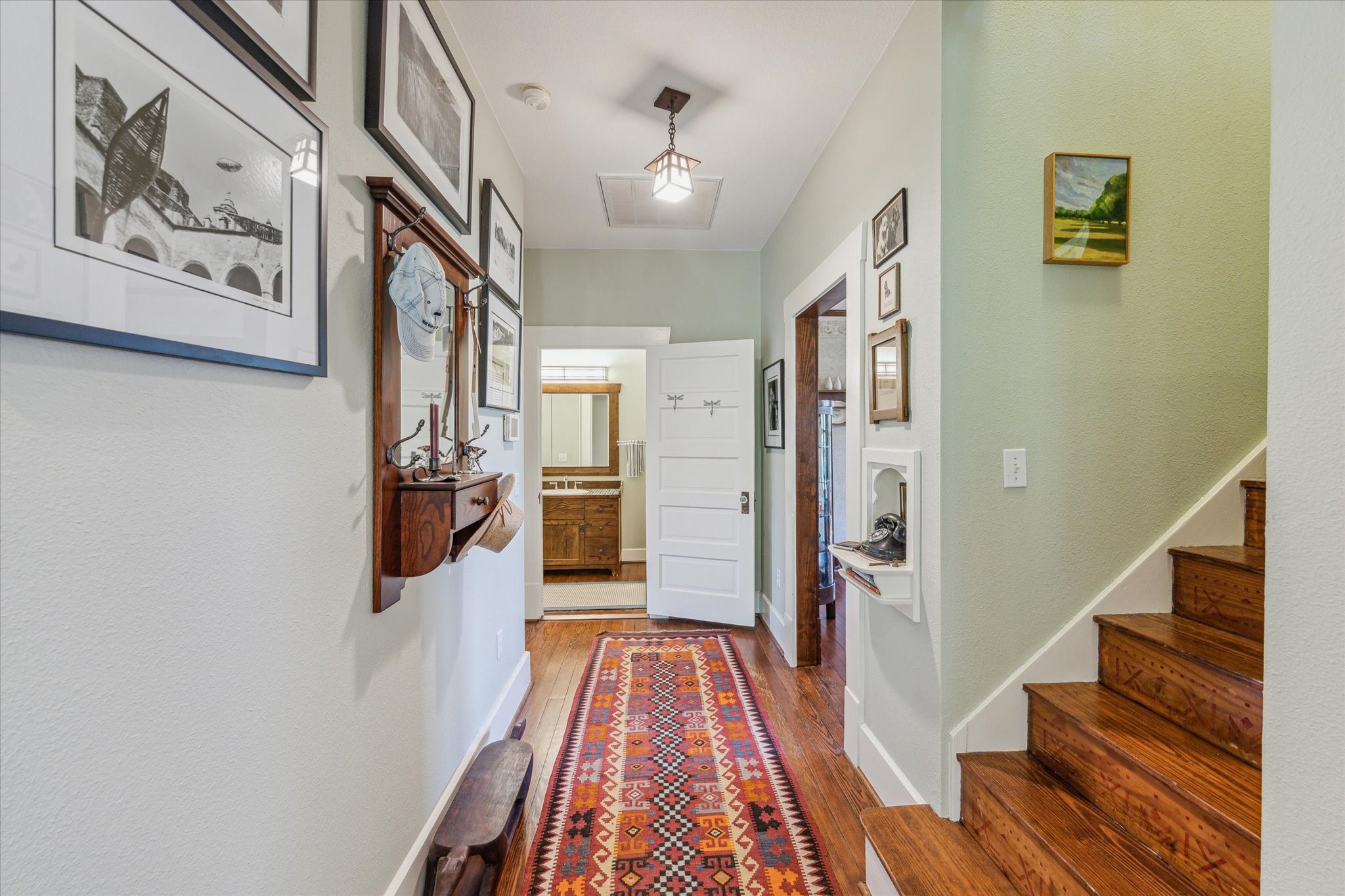 2915 Schulle Road Round Top, TX 78954 - Photo 17 of 50 Hallway from the front of the house to the back of the house.