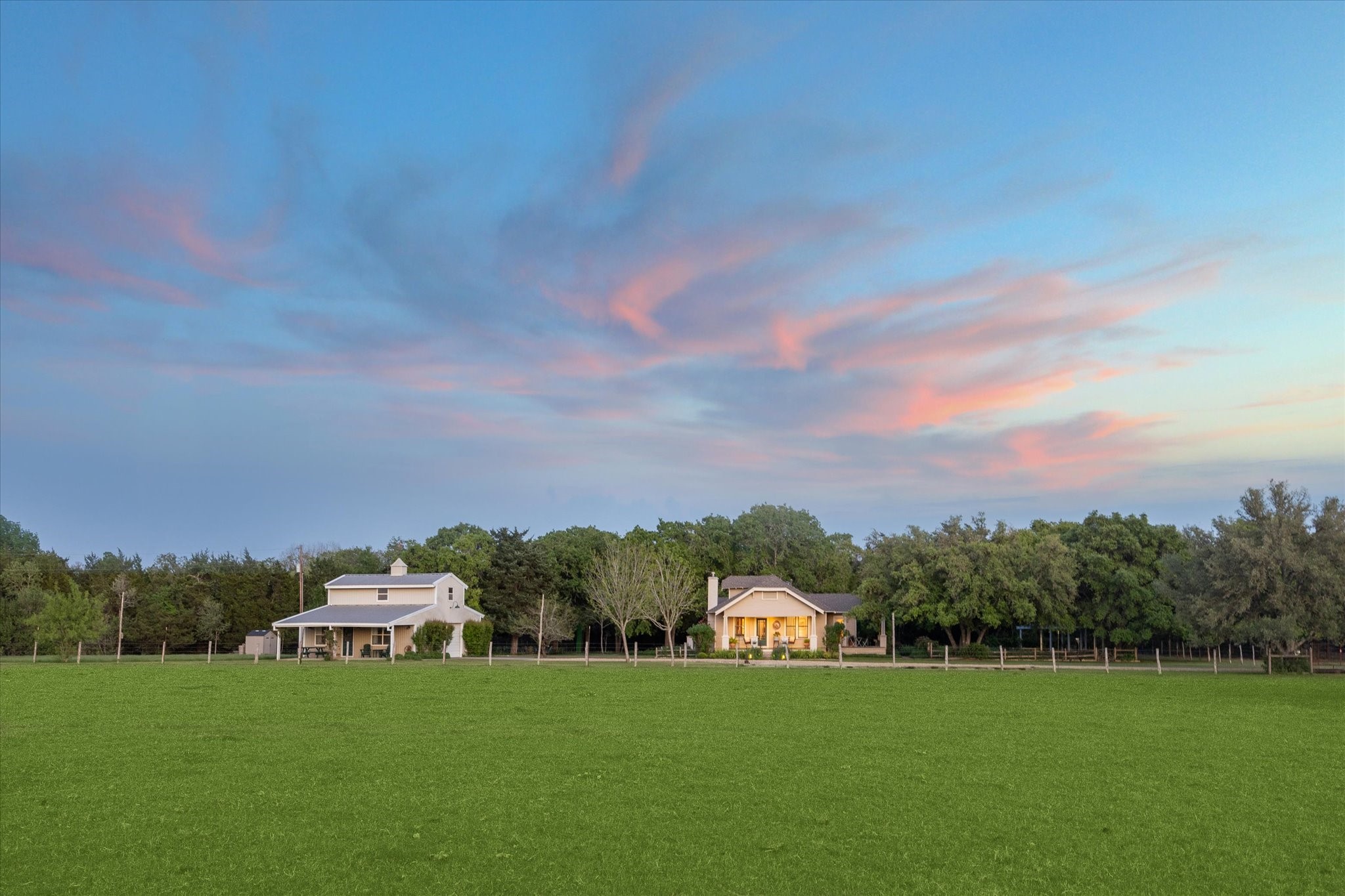 2915 Schulle Road Round Top, TX 78954 - Photo 45 of 50 Distance view of the home and garage.