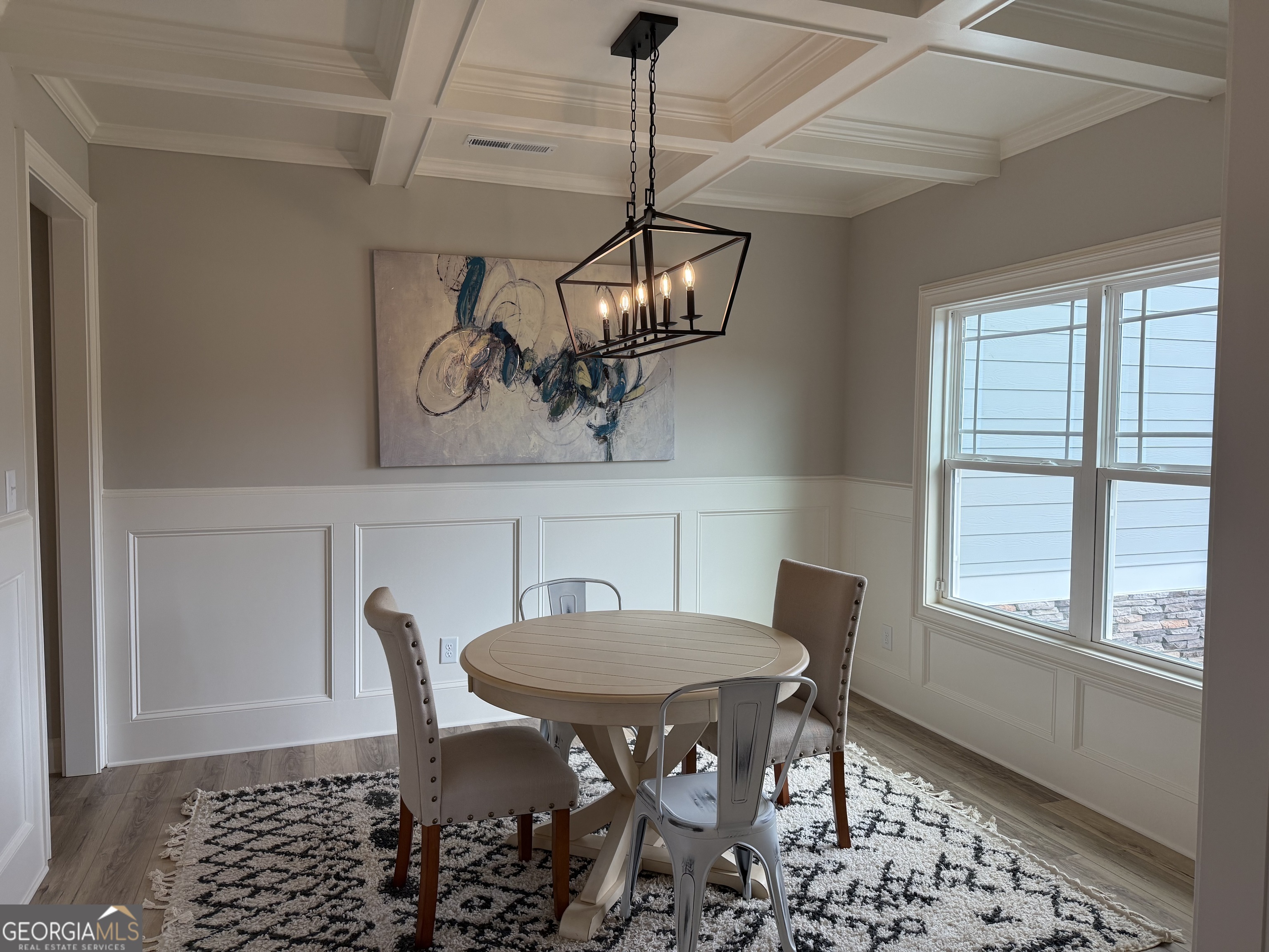 92 Commanche Circle Williamson, GA 30292 - Photo 10 of 53 a view of a dining room with furniture window and wooden floor