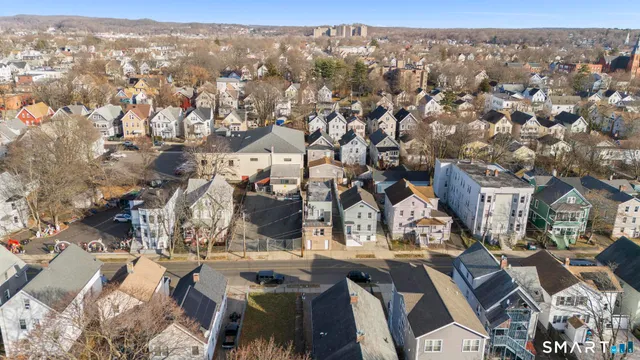 an aerial view of multiple house