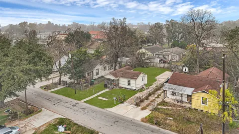 a view of a lake with a garden