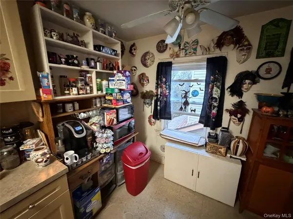 a view of a storage and utility room