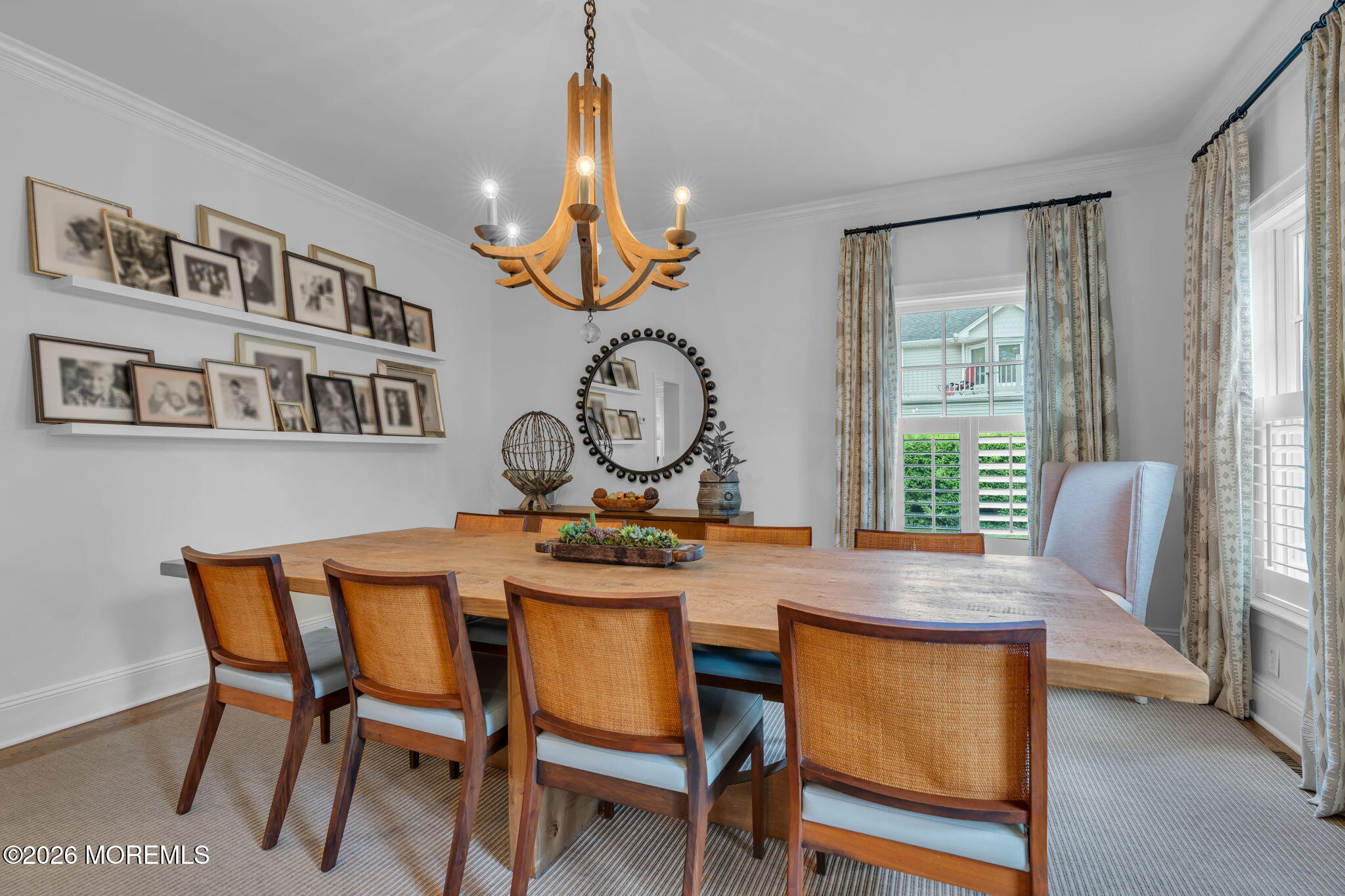 22 1st Street Rumson, NJ 07760 - Photo 20 of 44 a view of a dining room with furniture window and wooden floor