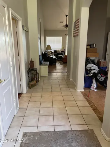 a view of living room with a black white checkered floor