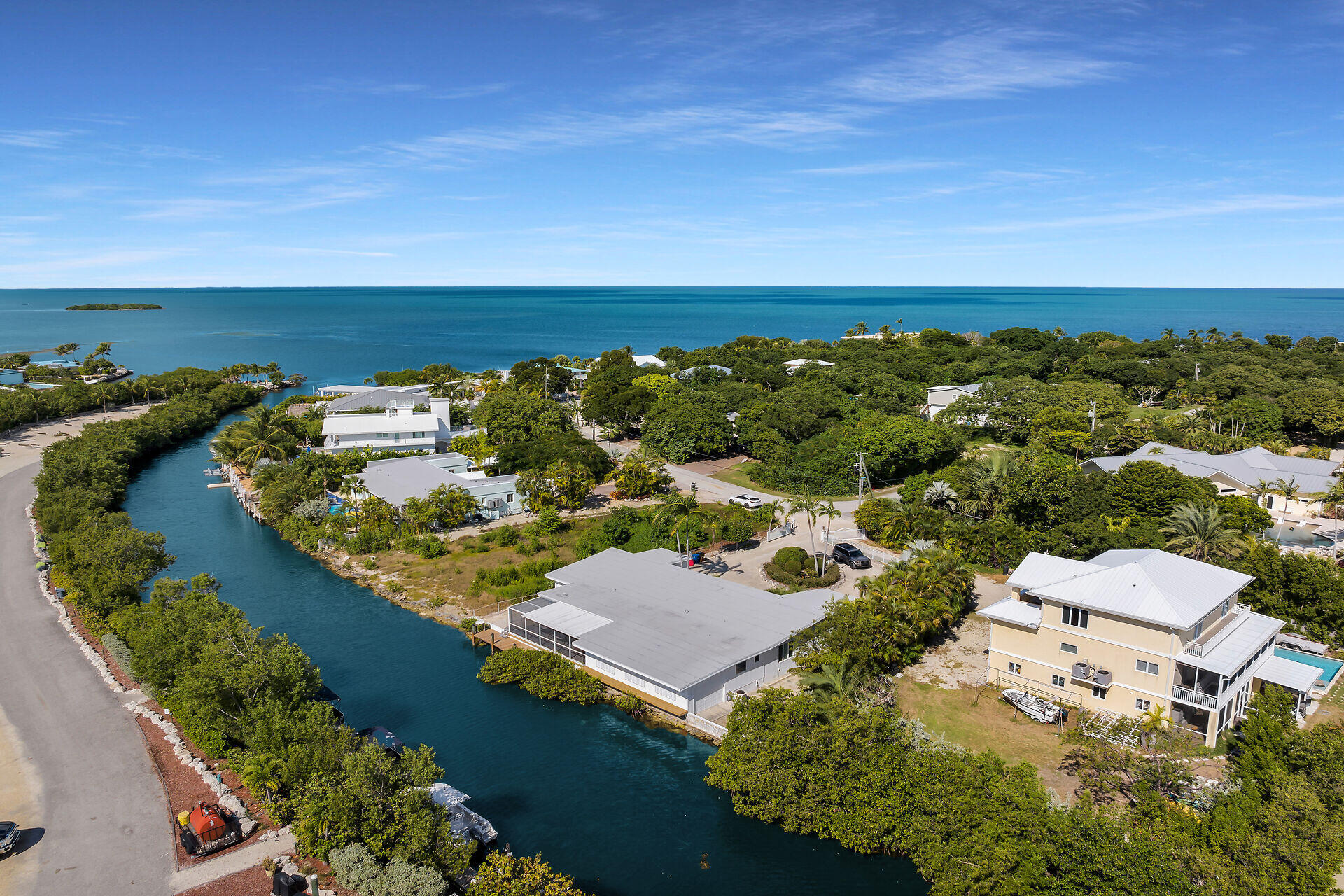 7501 Gulfstream Boulevard Marathon, FL 33050 - Photo 33 of 48 an aerial view of a house with a lake view
