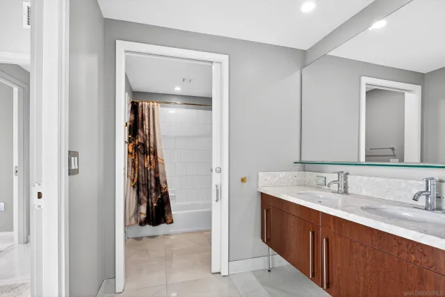 a view of a city with tall buildings