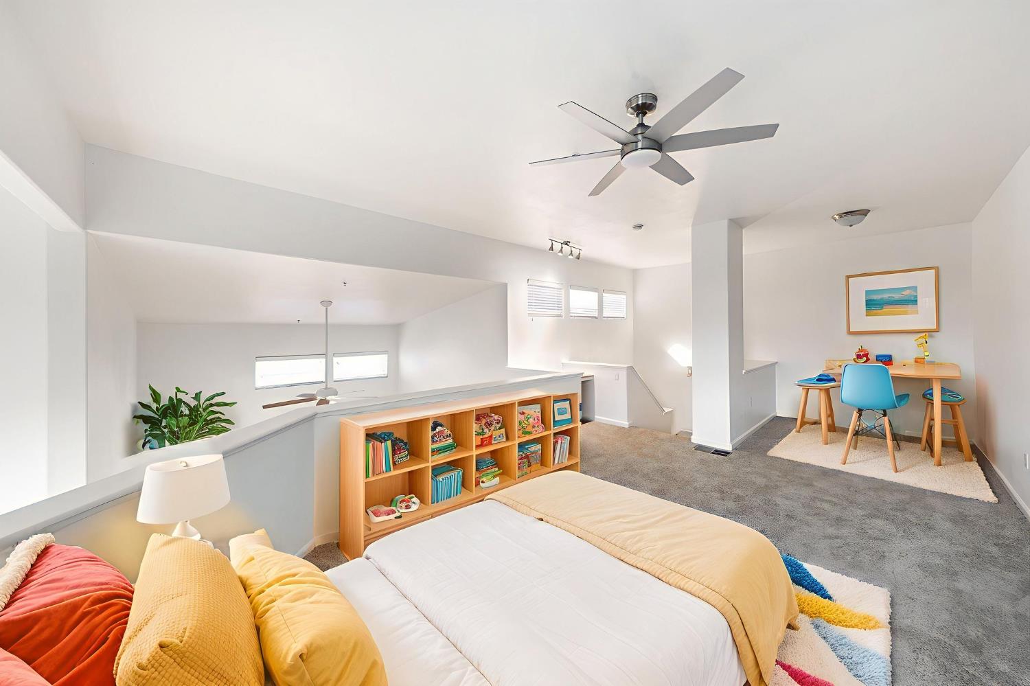 1900 Danbrook Drive, Unit 1222 Sacramento, CA 95835 - Photo 40 of 51 a bedroom with a bed and a chandelier