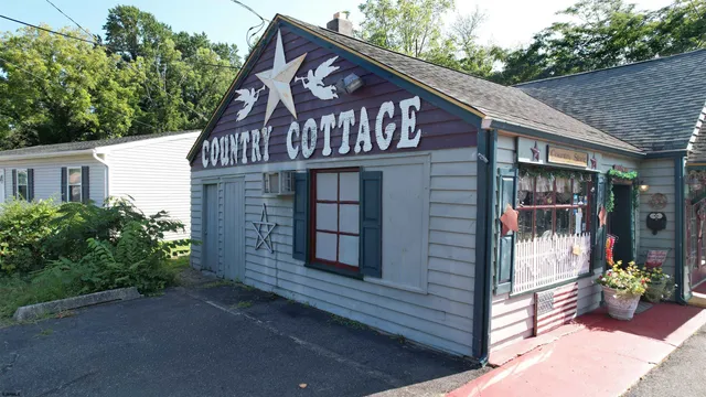 an aerial view of multiple house