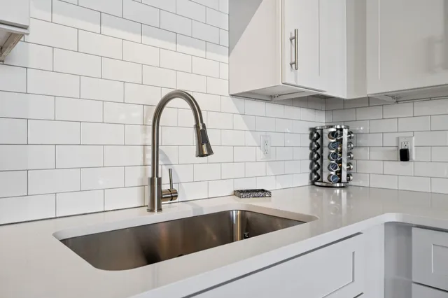 a close view of sink and tap