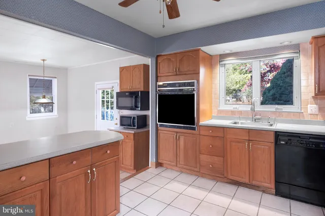 a kitchen with stainless steel appliances granite countertop a stove sink and microwave