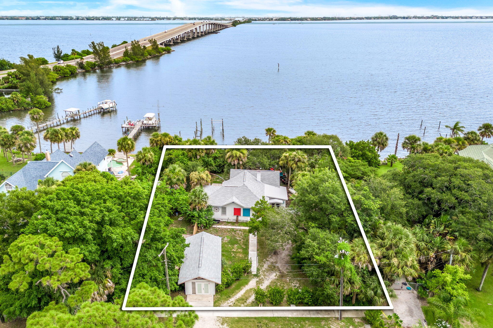 1365 Pineapple Avenue Melbourne, FL 32935 - Photo 35 of 49 25-web-or-mls-DJI_0273-Lot Lines (1)