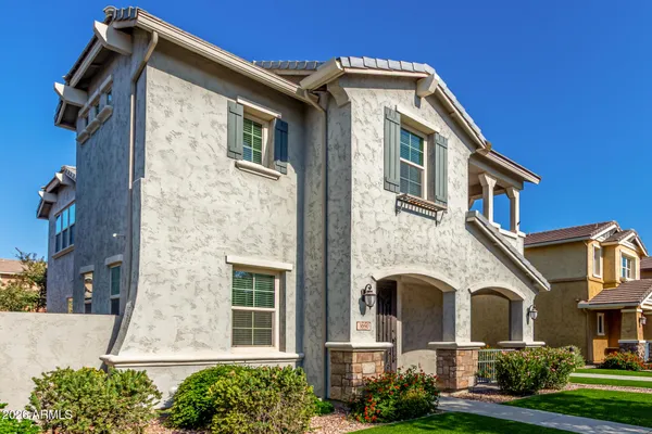 a front view of a house