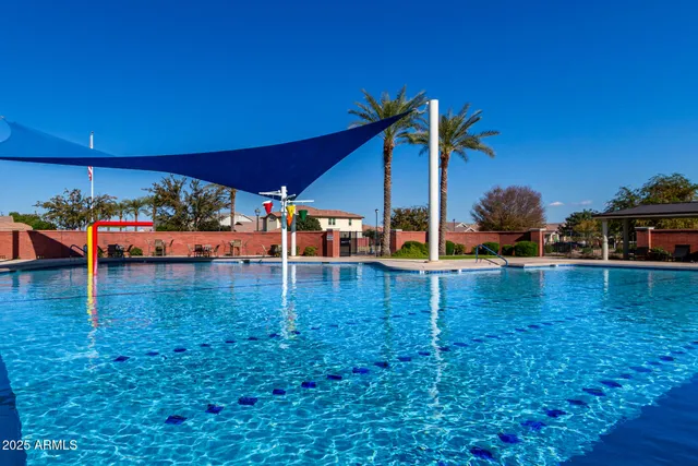 swimming pool view with a outdoor space