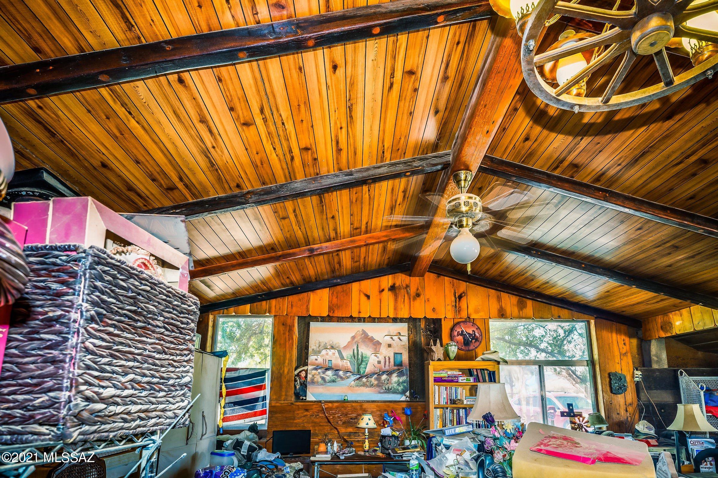 1317 West Eslick Ranch Road Cochise, AZ 85606 - Photo 20 of 50 Great Room featuring beautiful vaulted ceilings, exposed wood beams...,