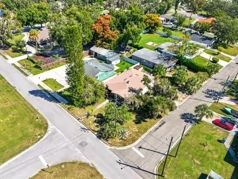 an aerial view of residential building with outdoor space