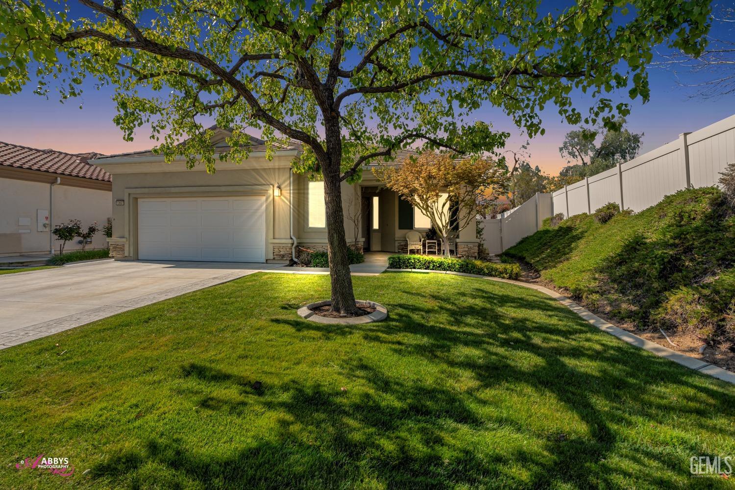 a front view of a house with yard