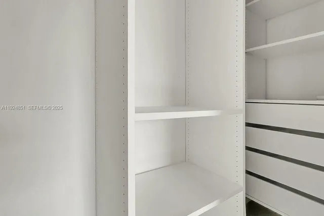 a close view of closet