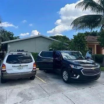 a car parked in a parking lot