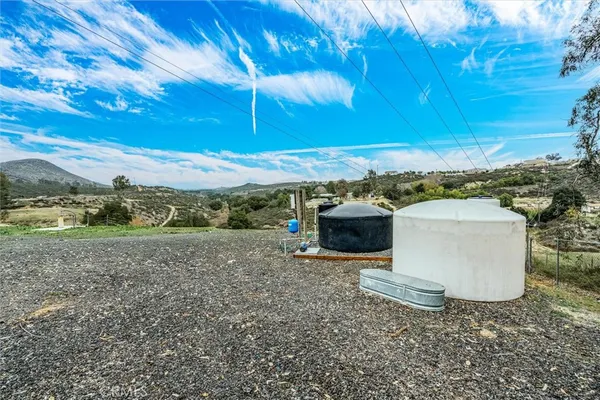 a aerial view of a backyard with outdoor space