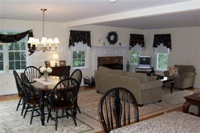 9 Shady Lane Chatham, MA 02633 - Photo 8 of 19 a dining room with furniture a fireplace and wooden floor