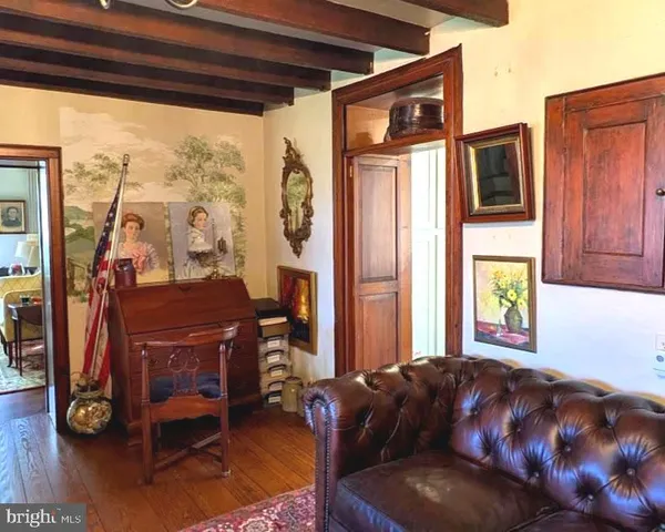 a view of an empty room with a garage