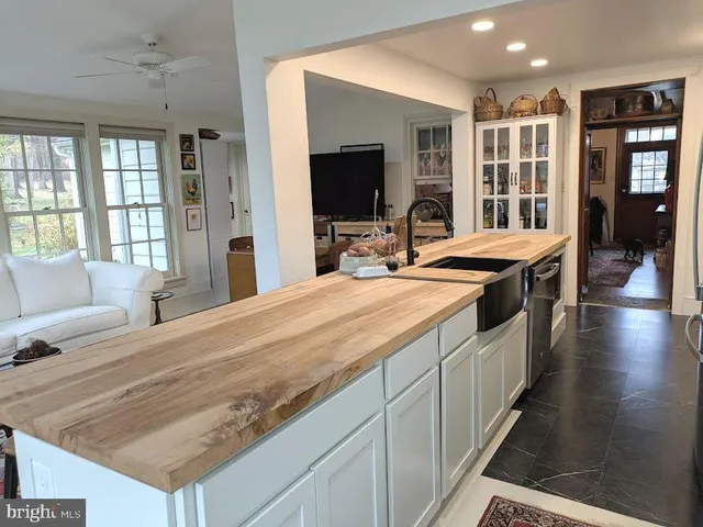 a brick building with glass door