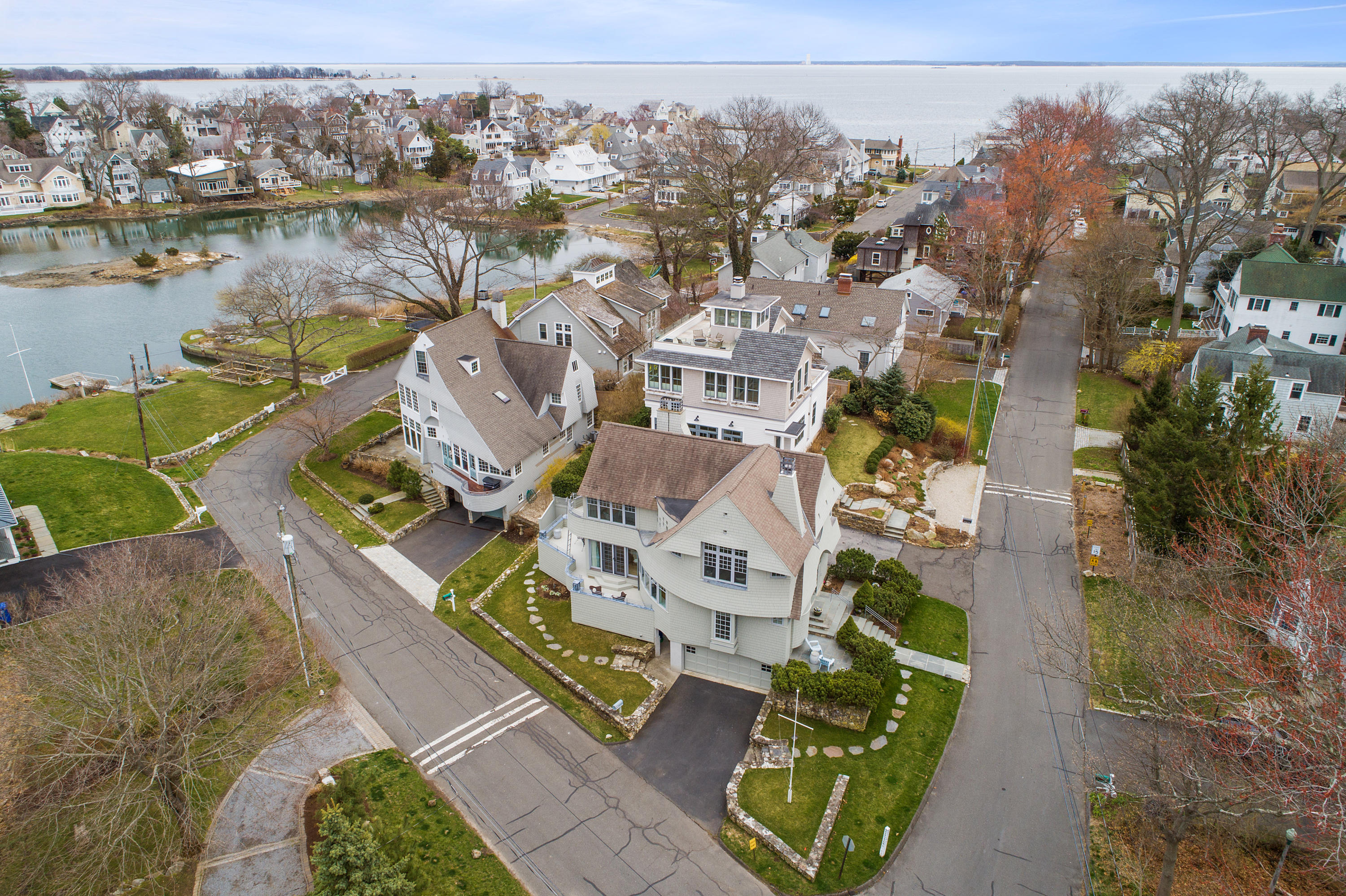 7 Nearwater Road Norwalk, CT 06853 - Photo 2 of 25 an aerial view of residential house with outdoor space and lake view