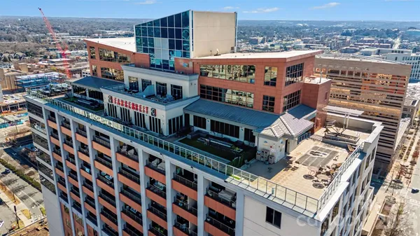 a view of a building with a city view