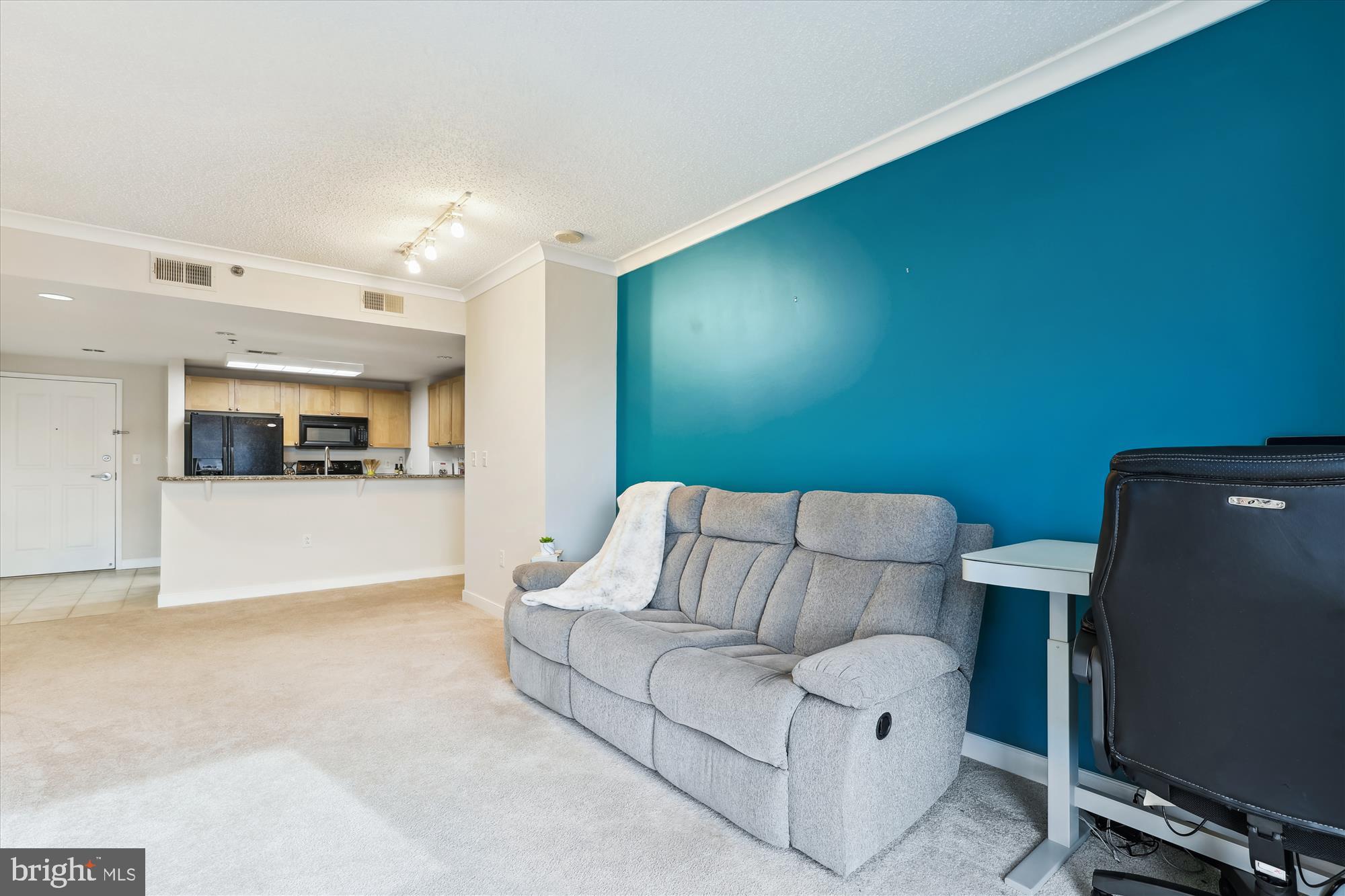 777 7th Street Northwest, Unit 804 Washington, DC 20001 - Photo 9 of 58 a living room with furniture and a flat screen tv
