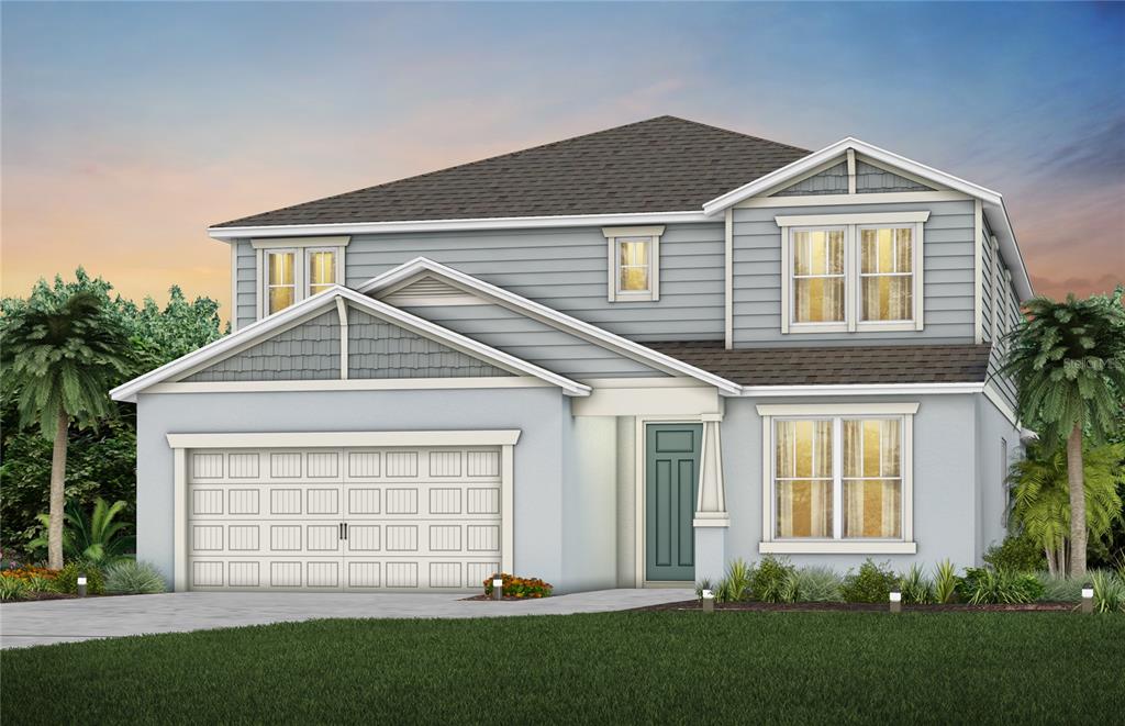 6021 Tree Xing Lane St. Cloud, FL 34771 - Photo 1 of 1 Exterior Design. Artistic rendering for this new construction home. Pictures are for illustrative purposes only. Elevations, colors and options may vary.