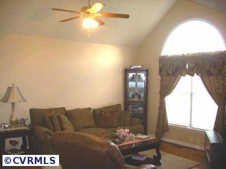 5012 Parrish Branch Road Midlothian, VA 23112 - Photo 7 of 8 Other - Living room with vaulted ceiling and hardwood flooring