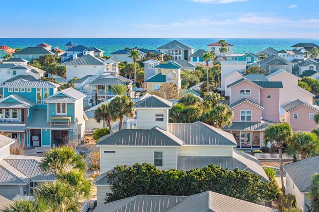 an aerial view of multiple house